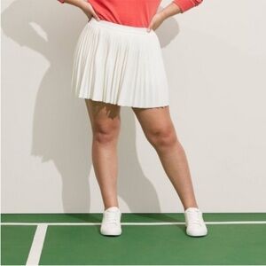 NWT Prince Pickleball Women's Mid-Rise Pleated
Mini Skort Skirt Cream Large